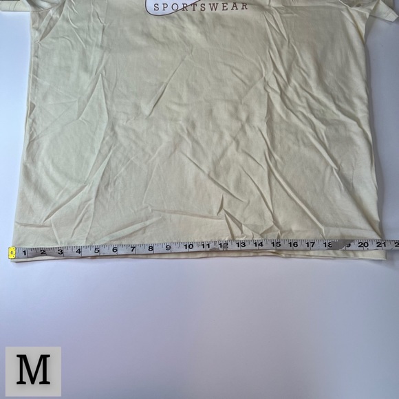 NIKE Pale Yellow Signature Tee Shirt, Short Sleeve, Chevron Stripe Back, NWT!! - Picture 11 of 13